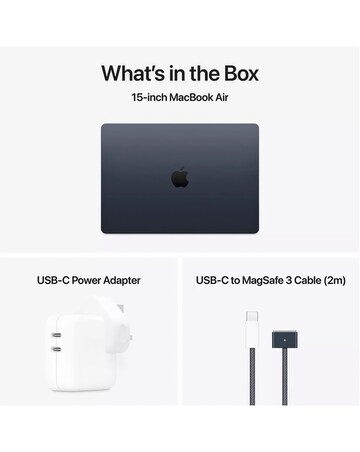 Apple MacBook Air (M4, 2025) 15in 10-Core CPU 10-Core GPU 16GB 256GB - Midnight