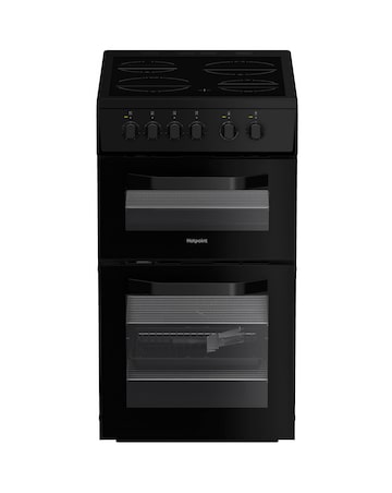 Hotpoint HTE5VCB 50cm Electric Twin Cooker with Ceramic Hob - Black Installation