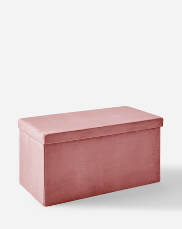 Velvet Foldable Storage Ottoman