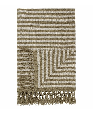Catherine Lansfield Striped Chenille Throw