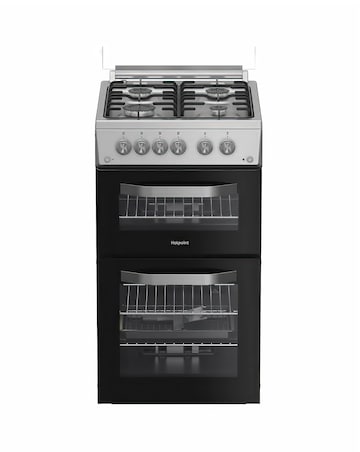 Hotpoint HDG5GCX 50cm Gas Double Cooker - Stainless Steel