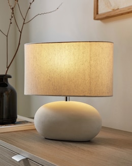 Grey Ceramic Table Lamp