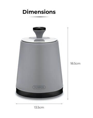 Tower Sera Set of 3 Canisters Grey