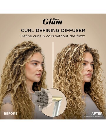 Shark Glam Straight, Waves & Curls Multi-Styler 5-In-1 - Gold - HD6052SUK