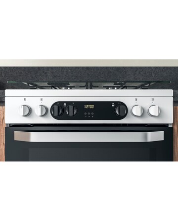 Hotpoint HDM67G9C2CW/UK Dual Fuel Double Cooker - White