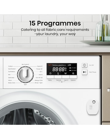 Hisense 3 Series WF3M741BWI Integrated 7kg Washing Machine 1400rpm White