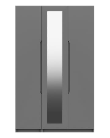 Sorrento High Gloss 3 Door Wardrobe with Mirror