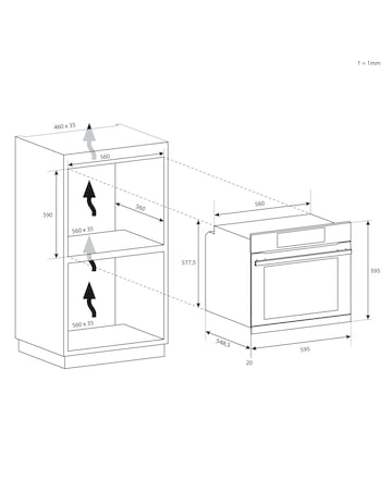 Candy F CM955NRL-C Built-In Electric Single Oven Stainless Steel Install