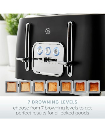 Swan Serenity Black 4 Slice Toaster