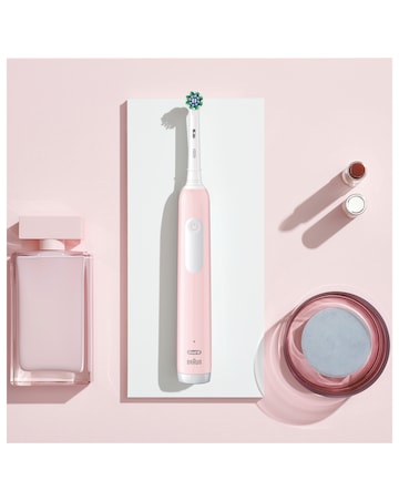 Oral-B Pro 1 3D White Pink Electric Toothbrush with Travel Case