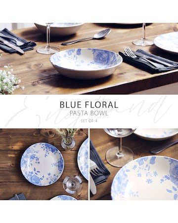 Wade Floral Set of 4 Pasta Bowls