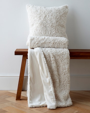 Textured Faux Fur Throw