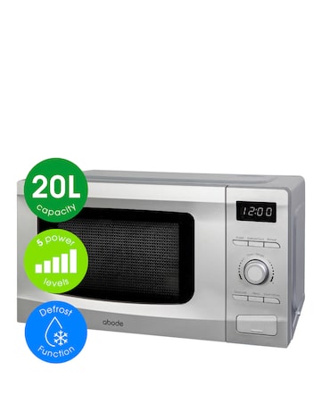 Abode AMD2002S 20L Silver Digital Microwave