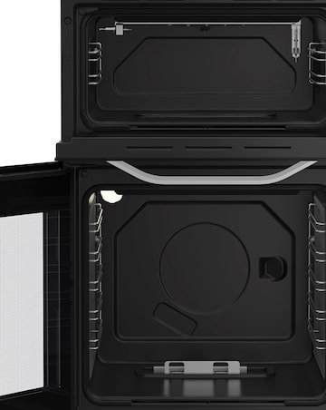 Hotpoint HTG5GCWL 50cm Gas Twin Cooker with Glass Lid - White + installation