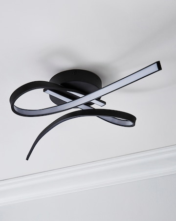 LED Flush Ceiling Light Black