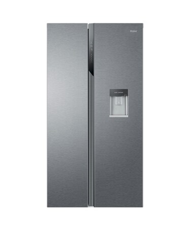 Haier Series 3 HSR3918EWPG American Fridge Freezer, Non-Plumbed - Silver
