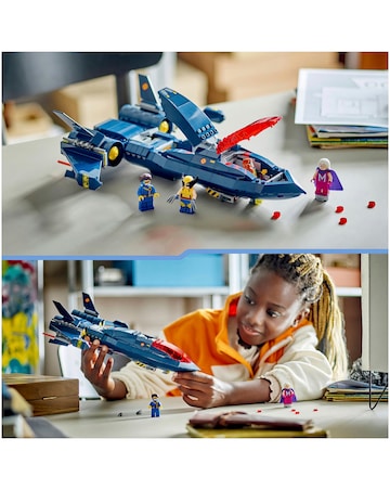 LEGO Marvel X-Men X-Jet Buildable Toy Plane Model Kit 76281