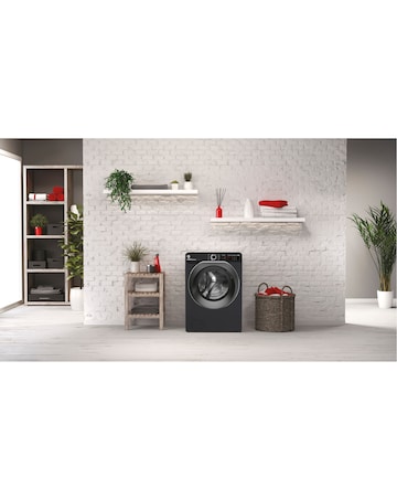 Hoover H-WASH 500 HW412AMBCB 12kg Washing Machine, 1400 spin, A rated, Black
