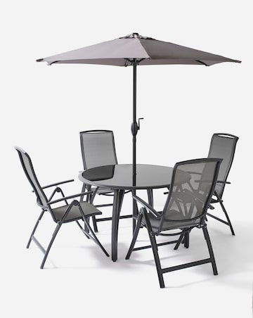Havana Charcoal 1.2m Reclining Dining Set