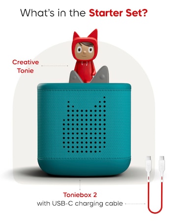 Tonies Toniebox 2 Starter Set with Creative Tonie Rubie - Tropical Teal