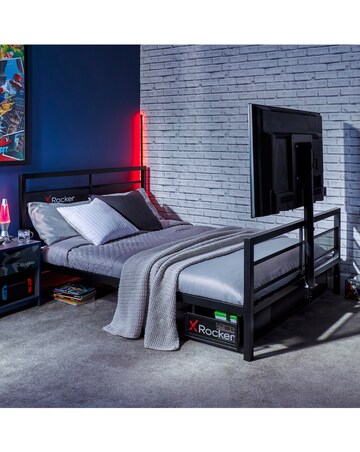 X Rocker Base Camp Double Bed with Vesa Mount Bracket - Black