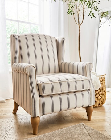 Bailey Stripe Wingback Armchair