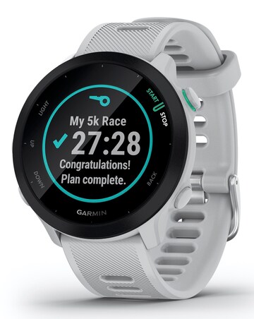 Garmin Forerunner 55 GPS Running Smart Watch - White