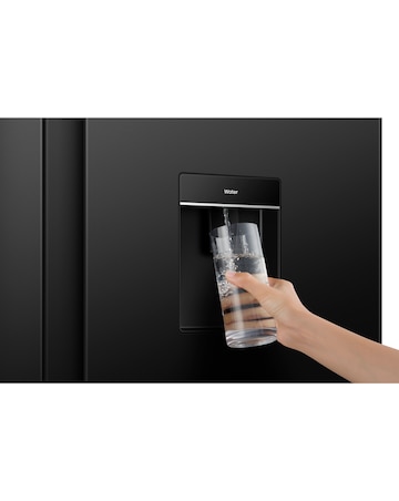 Fridgemaster MS91558DEB Non-Plumbed Total No Frost American Fridge Freezer Black