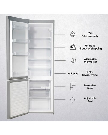 Abode A180FF541E1S 70/30 Fridge Freezer - Silver