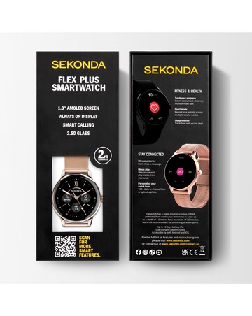 Sekonda Flex Plus Smart Watch - Gold/Stainless Steel Mesh