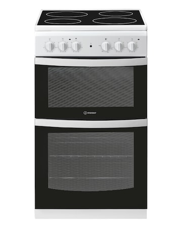 Indesit Cloe ID5V92KMW Electric Twin Cavity 50cm Cooker White + Installation