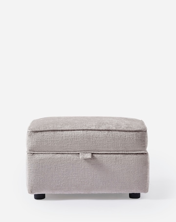 Hunter Chenille Storage Footstool