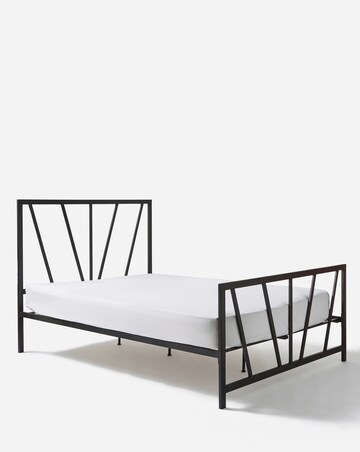 Joanna Hope Grace Black Metal Bed with 3 Layer Memory Foam Hybrid Mattress