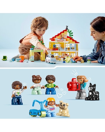 LEGO DUPLO 3in1 Family House Toy for Toddlers Aged 3+ 10994