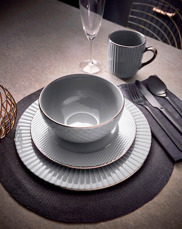 Tower Empire 16 Piece Dinner Set Grey