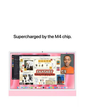 Apple iMac (M4, 2024) 24in Retina 4.5K, 8-core CPU, 8-core GPU, 256GB - Pink