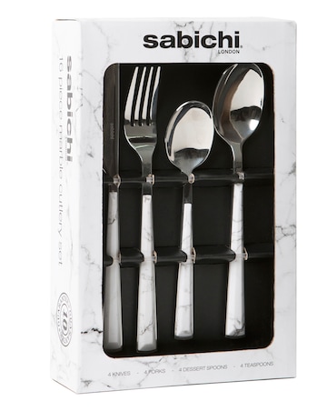 Marble 16 Piece Cutlery Set