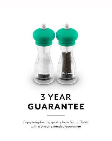 Sur La Table 2 Piece Salt & Pepper Mill Set Green
