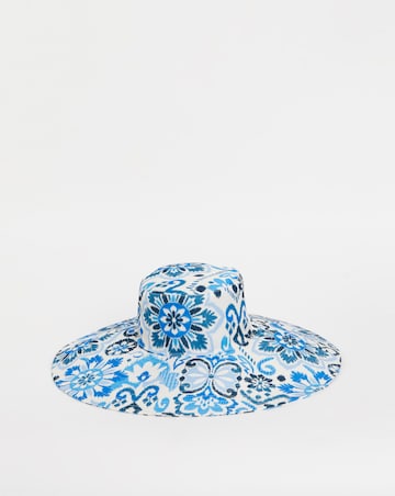 Printed Tie Detail Sun Hat