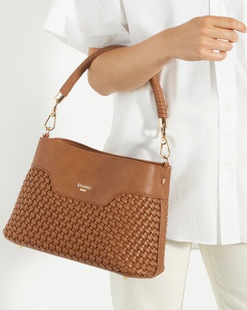 Dune Woven Top Handle Shoulder Bag