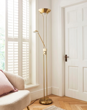 Dual Purpose Floor Lamp with Adjustable Reading Light