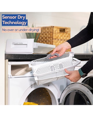 Russell Hobbs RH9HPTD111W, 9kg, Heat Pump Tumble Dryer - White