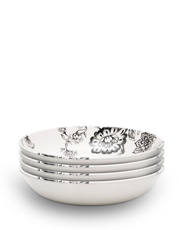 Wade Botanical Night Set of 4 Pasta Bowls