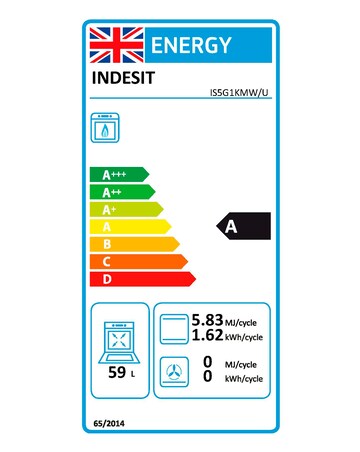 Indesit Cloe IS5G1KMW Gas Single 50cm Cooker White + Installation