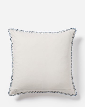Mia Embroidered Border Floral Cushion
