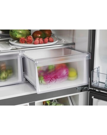 Hoover HHCR3818ENPL Non-Plumbed Total No Frost American Fridge Freezer - Silver