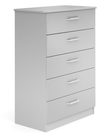 Kendal Ready Assembled High Gloss 5 Drawer Wide Chest