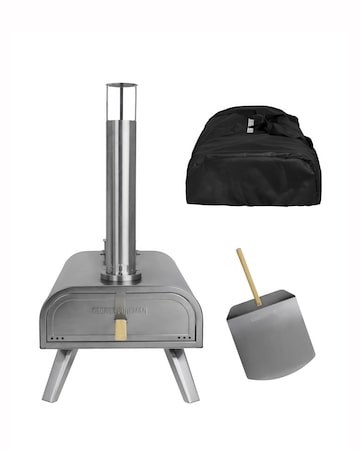 George Foreman 16" Stainless Steel Wood Pellet Pizza Oven