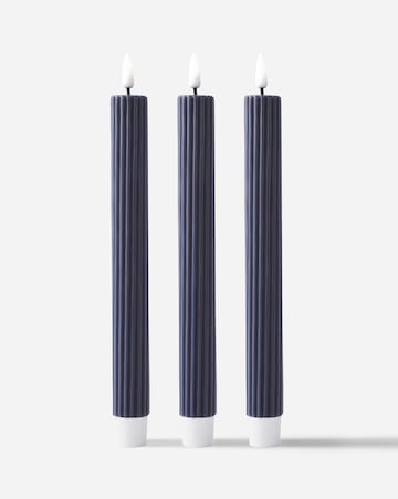 Joanna Hope Set of 3 Ribbed LED Candles