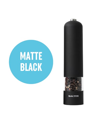 Salter Matte Black Electronic Mill Set